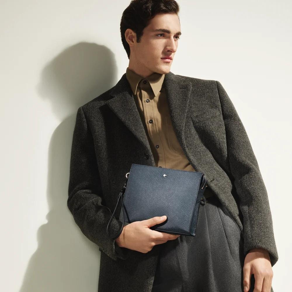 Montblanc - Pochette Sartorial - Pelle - Blu