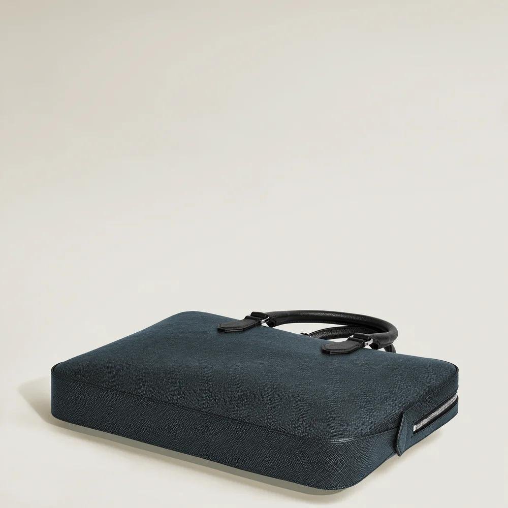 Montblanc - Portadocumenti Sottile - Pelle Blu