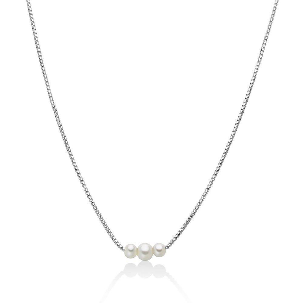Miluna - Collana In Argento - Perle Oriente