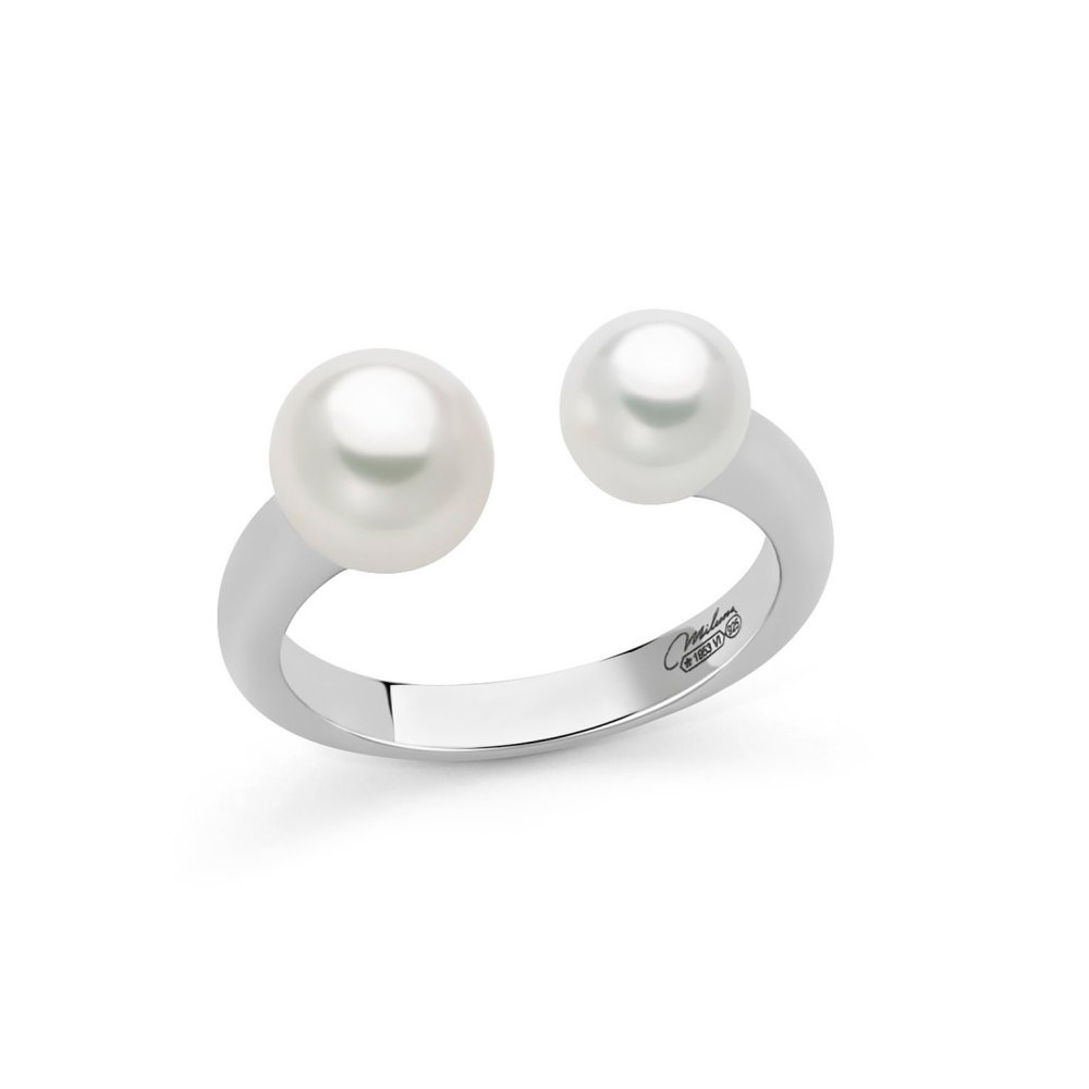 Miluna - Anello In Argento - Perle Oriente