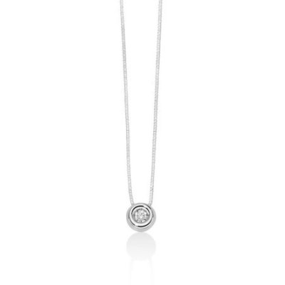 Miluna - Collana Punto Luce - Oro Bianco - Diamante