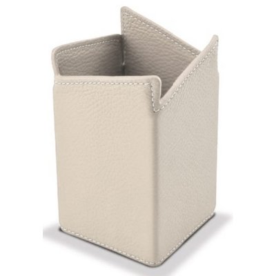 Portapenne in metallo rivestito in pelle naturale Cucito a mano - RITO