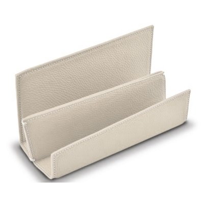 Portalettere in metallo rivestito in pelle naturale Cucito a mano - RITO