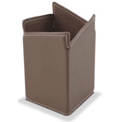 Portapenne in metallo rivestito in pelle naturale Cucito a mano - RITO