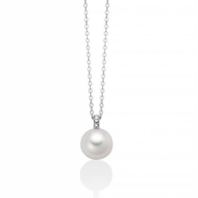 Miluna - Collana Con Perla - Oro Bianco - Elegante