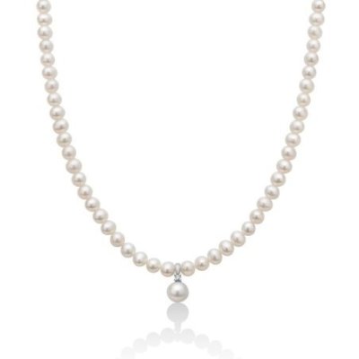 Miluna - Collana Di Perle Oriente - Oro Bianco - Perle