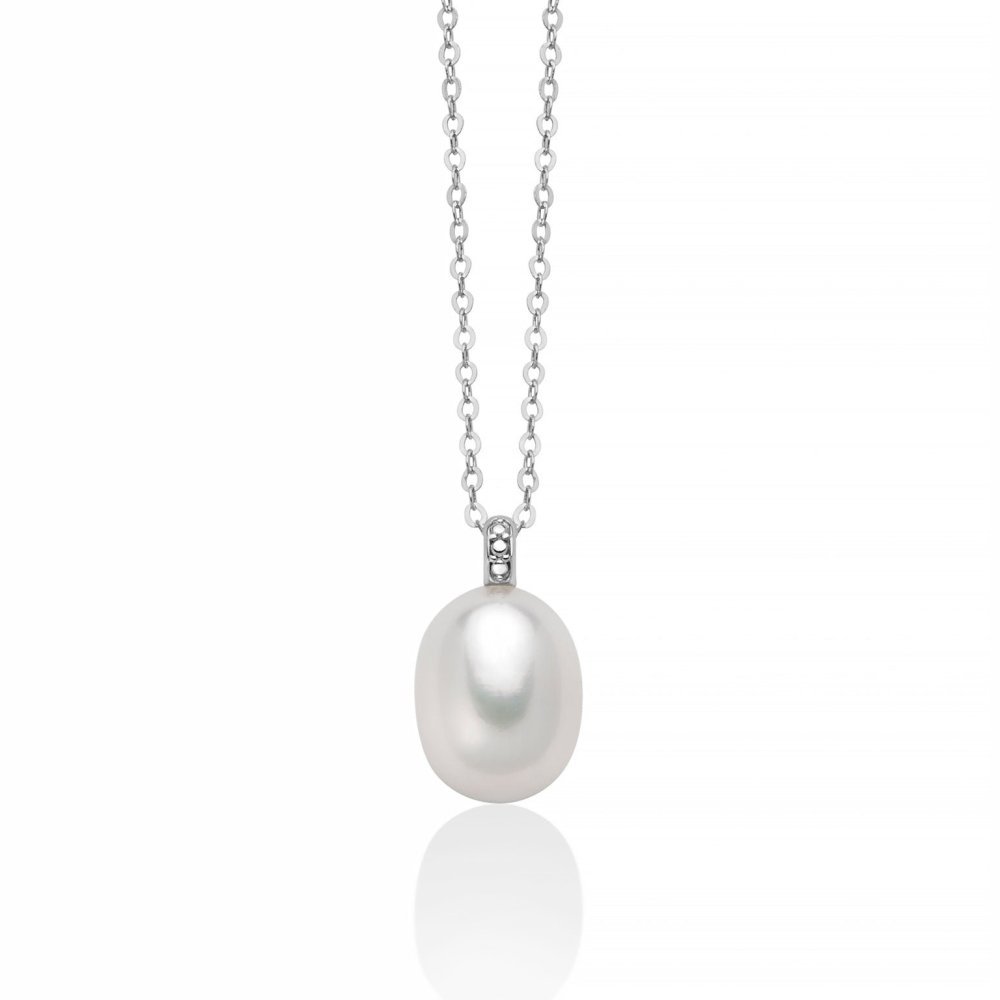 Miluna - Collana Con Perla - Oro Bianco Miluna - Collana Con Perla - Oro Bianco