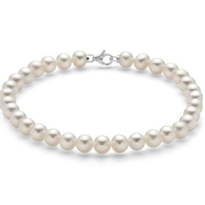 Miluna - Bracciale Perle Oriente - Oro Bianco