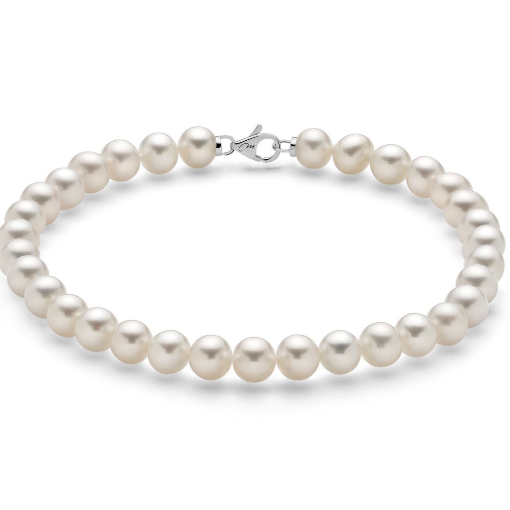 Miluna - Bracciale Perle Oriente - Oro Bianco