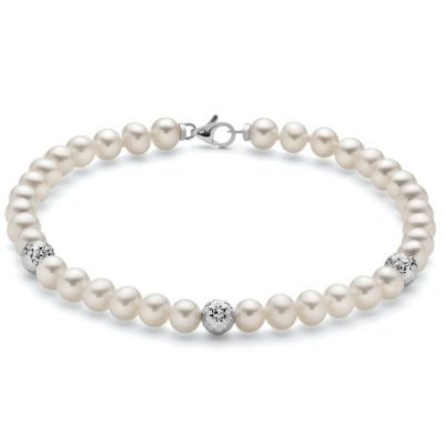 Miluna - Bracciale Di Perle Oriente - Oro Bianco