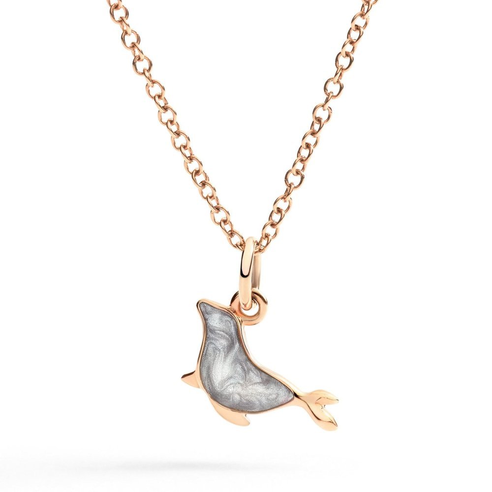 Dodo - Ciondolo Foca - Oro Rosa - Smalto