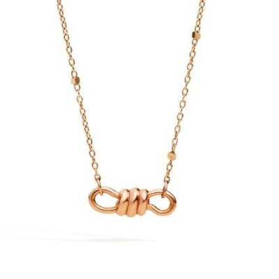 Dodo - Collana Chocker Nodo - Oro Rosa