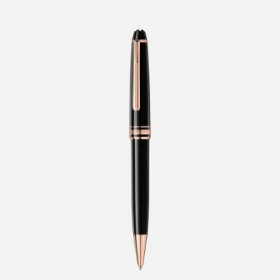 Montblanc - Penna Meisterstück - Resina Nera - Oro Rosa
