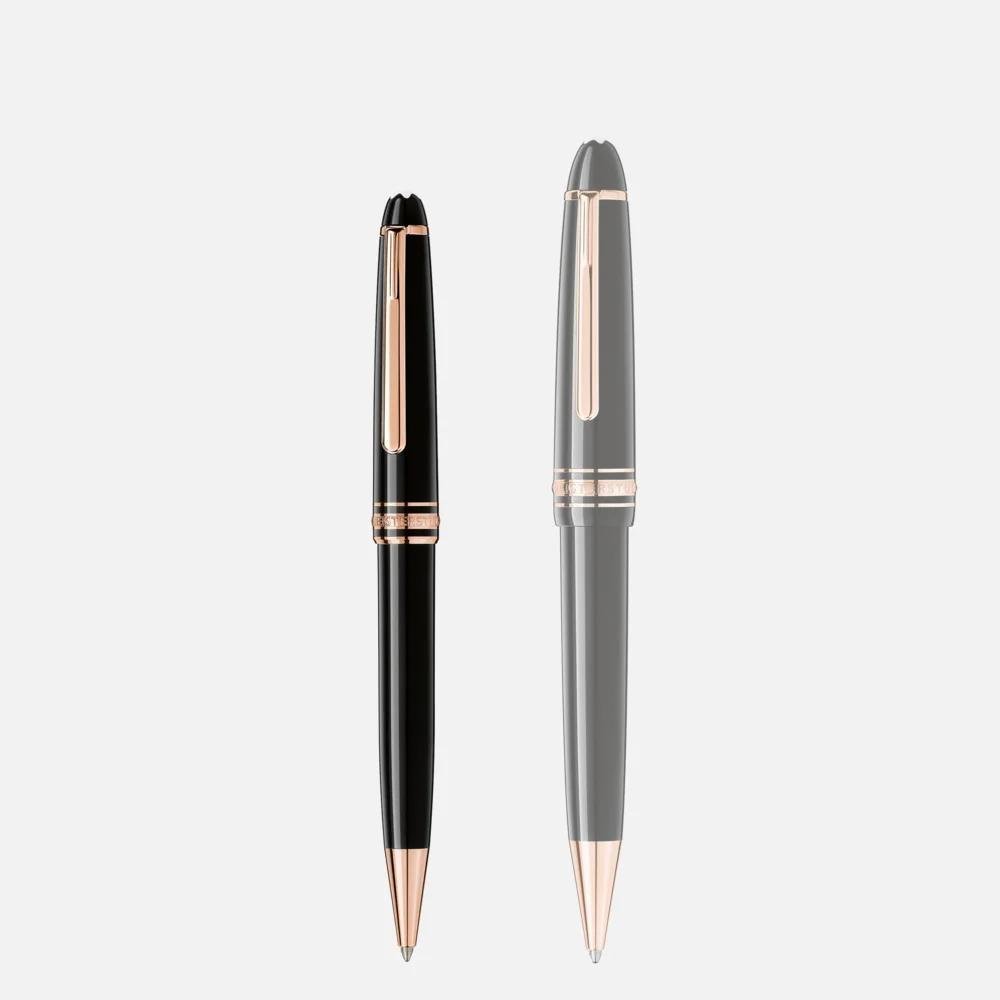 Montblanc - Penna Meisterstück - Resina Nera - Oro Rosa