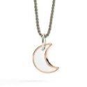 Dodo - Ciondolo Xl Luna - Argento & Oro Rosa