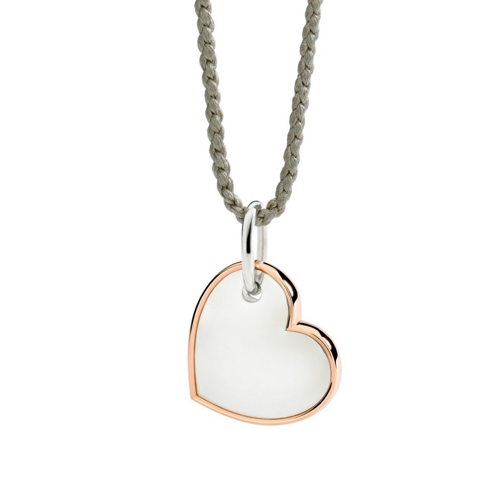 Dodo - Ciondolo Xl Cuore - Oro Rosa - Argento