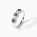 Mabina - Anello Milanesienne - Argento - Smeraldi