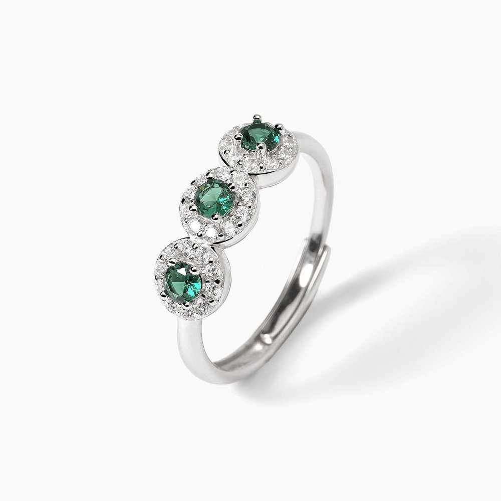 Mabina - Anello Milanesienne - Argento - Smeraldi