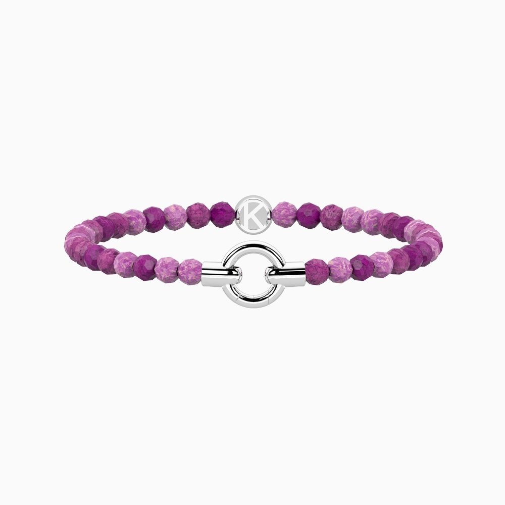 Kidult - Bracciale Elastico - Agata Fucsia - Donna