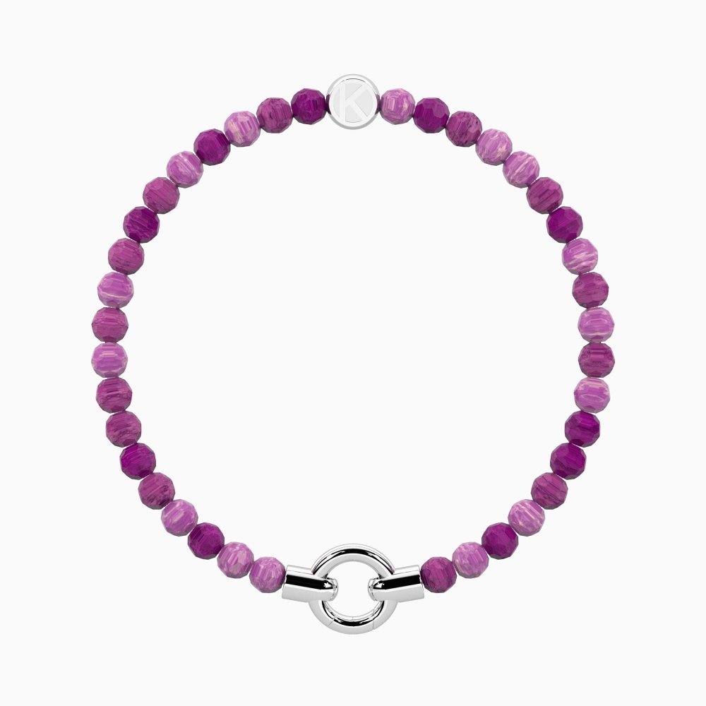 Kidult - Bracciale Elastico - Agata Fucsia - Donna