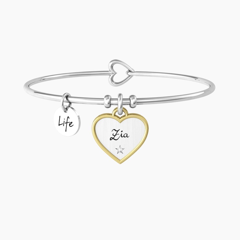 Kidult - Bracciale Zia - Acciaio - Cristallo