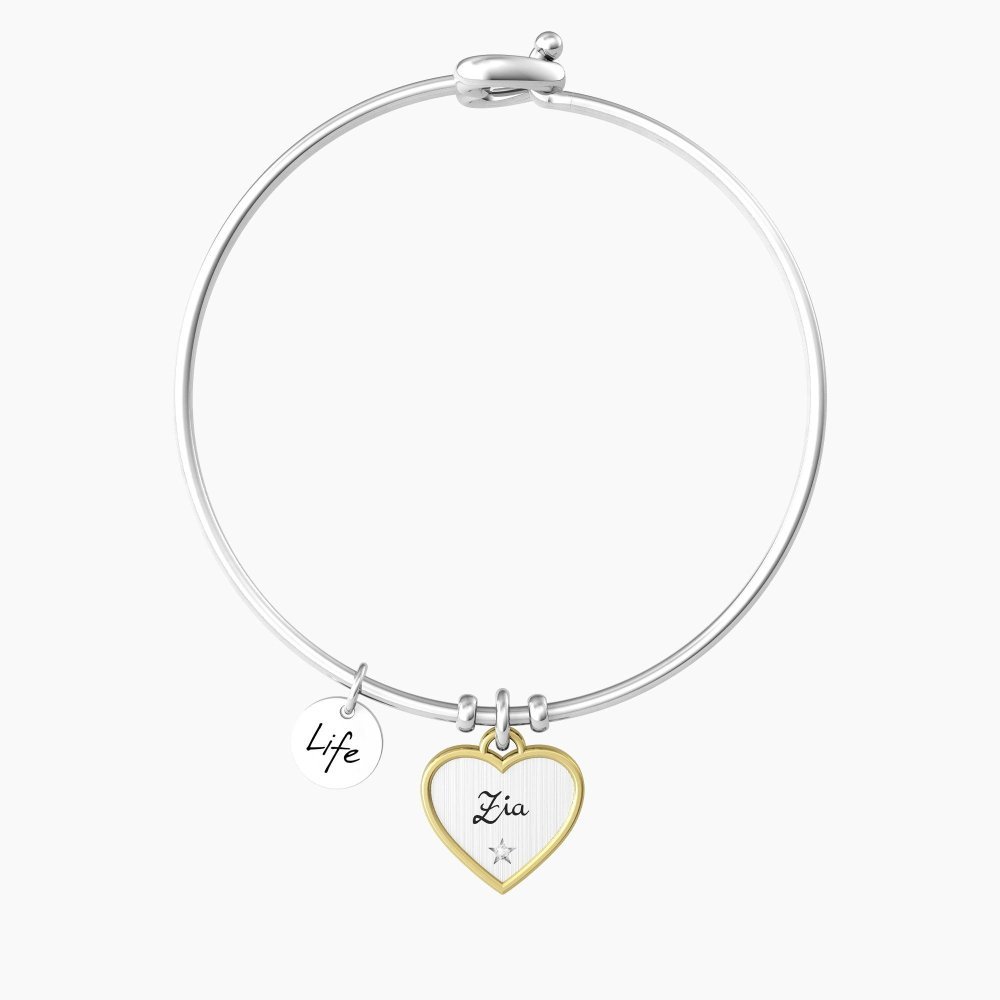 Kidult - Bracciale Zia - Acciaio - Cristallo