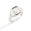 Dodo - Anello Sigillo - Argento - Diamante