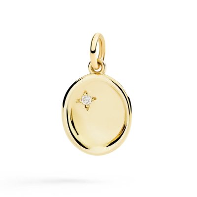 Ciondolo Sigillo Oro Giallo & Diamante Bianco - Dodo