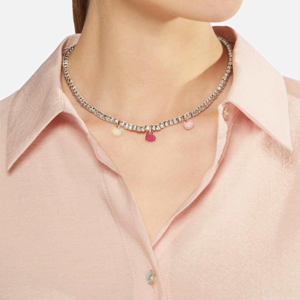 Dodo - Ciondolo Cuore - Oro Rosa - Smalto