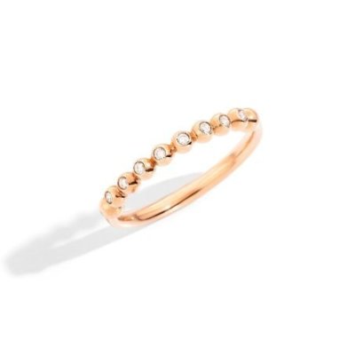 Dodo - Anello Bollicine - Oro Rosa - Diamanti