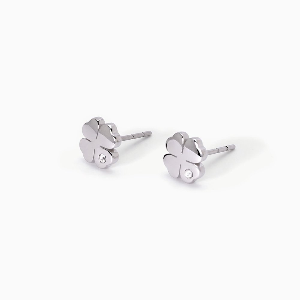 2 Jewels - Orecchini Quadrifoglio - Acciaio