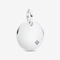 Charm Pendente Medaglia con diamante creato in laboratorio da incidere