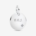 Charm Pendente Medaglia con diamante creato in laboratorio da incidere