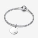 Charm Pendente Medaglia con diamante creato in laboratorio da incidere