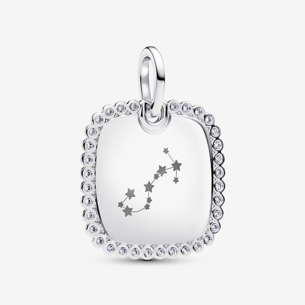 Charm Pendente Medaglia Quadrata Luminosa da incidere