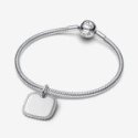 Charm Pendente Medaglia Quadrata Luminosa da incidere