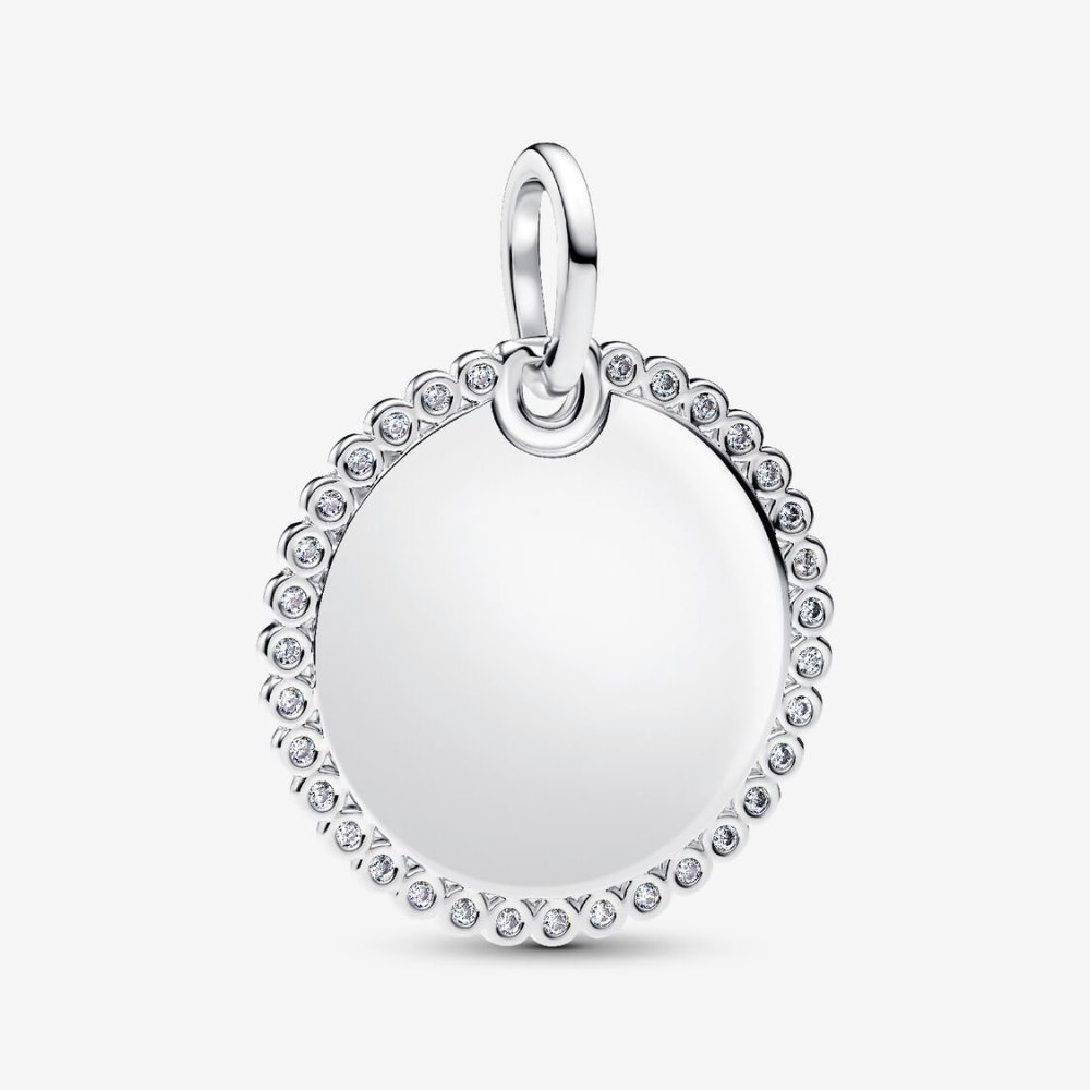 Charm Pendente Medaglia Luminosa da incidere