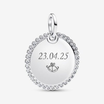 Charm Pendente Medaglia Luminosa da incidere