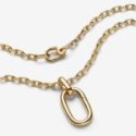 Rinnova il tuo look con la nuova collana a maglia link componibile con placcatura in Oro 14K. Aggiungi fino a 4 medallion e 1 me