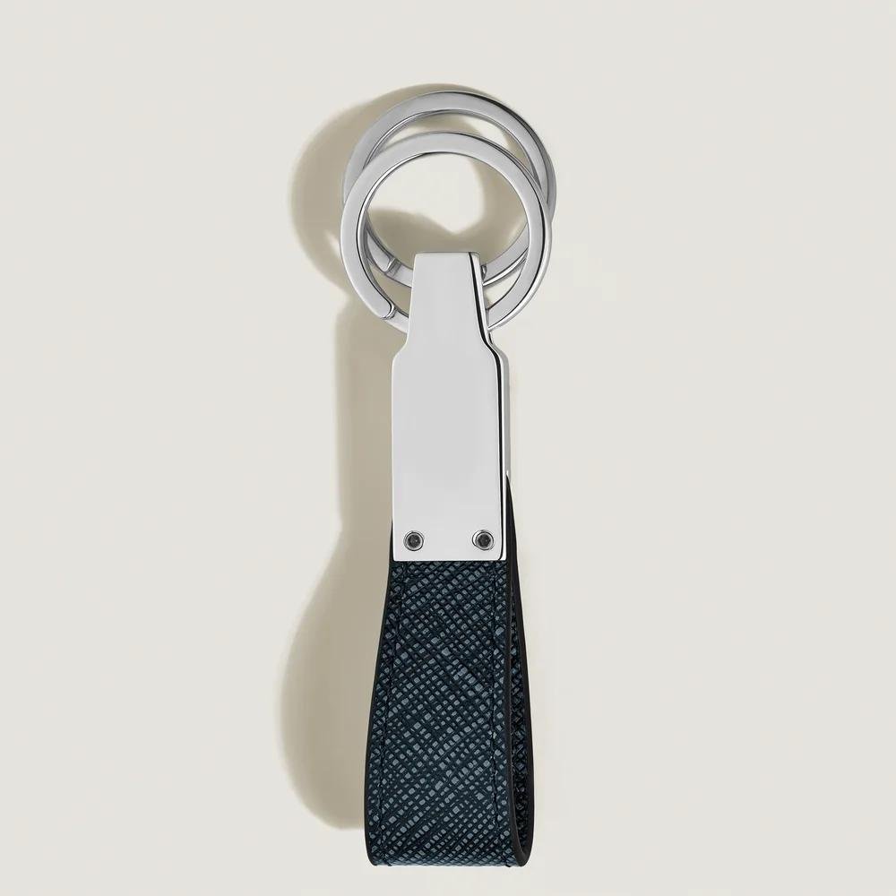 Montblanc - Portachiavi Con Passante - Pelle - Blu