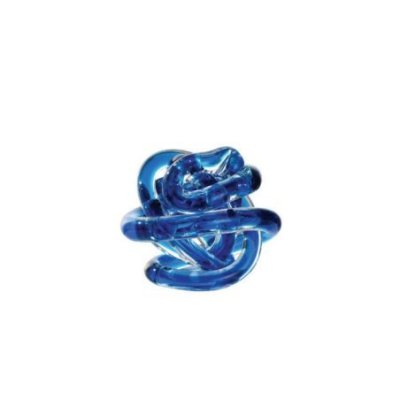Onlylux - Scultura Cristallo Nodo - Blu Sky 8 Cm