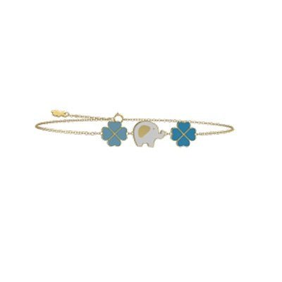 Nanan - Bracciale Bimbo - Oro 9Kt - Quadrifogli