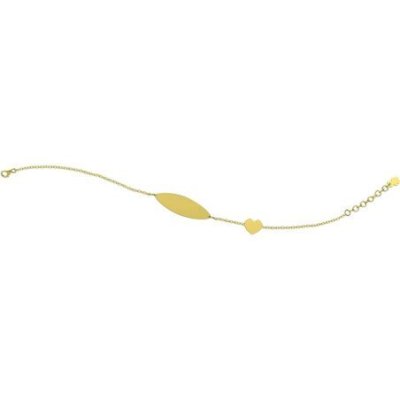 Nanan - Bracciale Bambina - Oro 9 Kt - Cuore Liscio