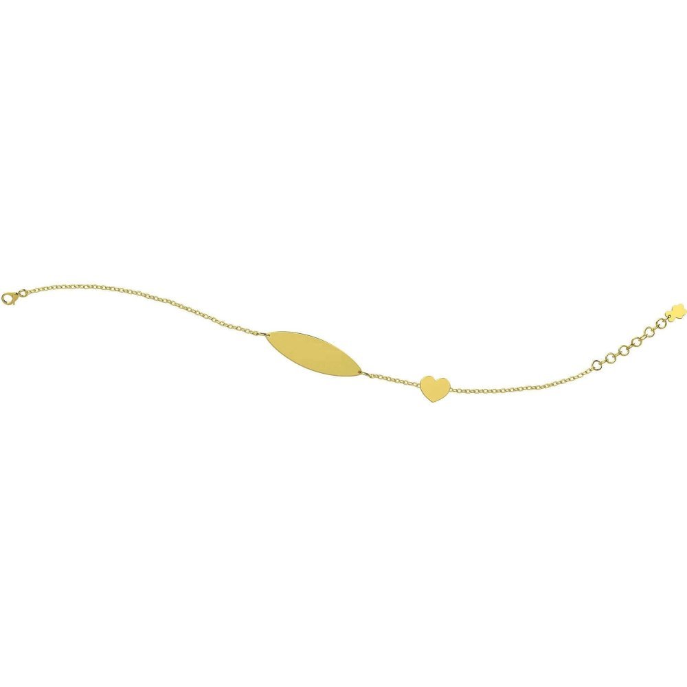 Nanan - Bracciale Bambina - Oro 9 Kt - Cuore Liscio