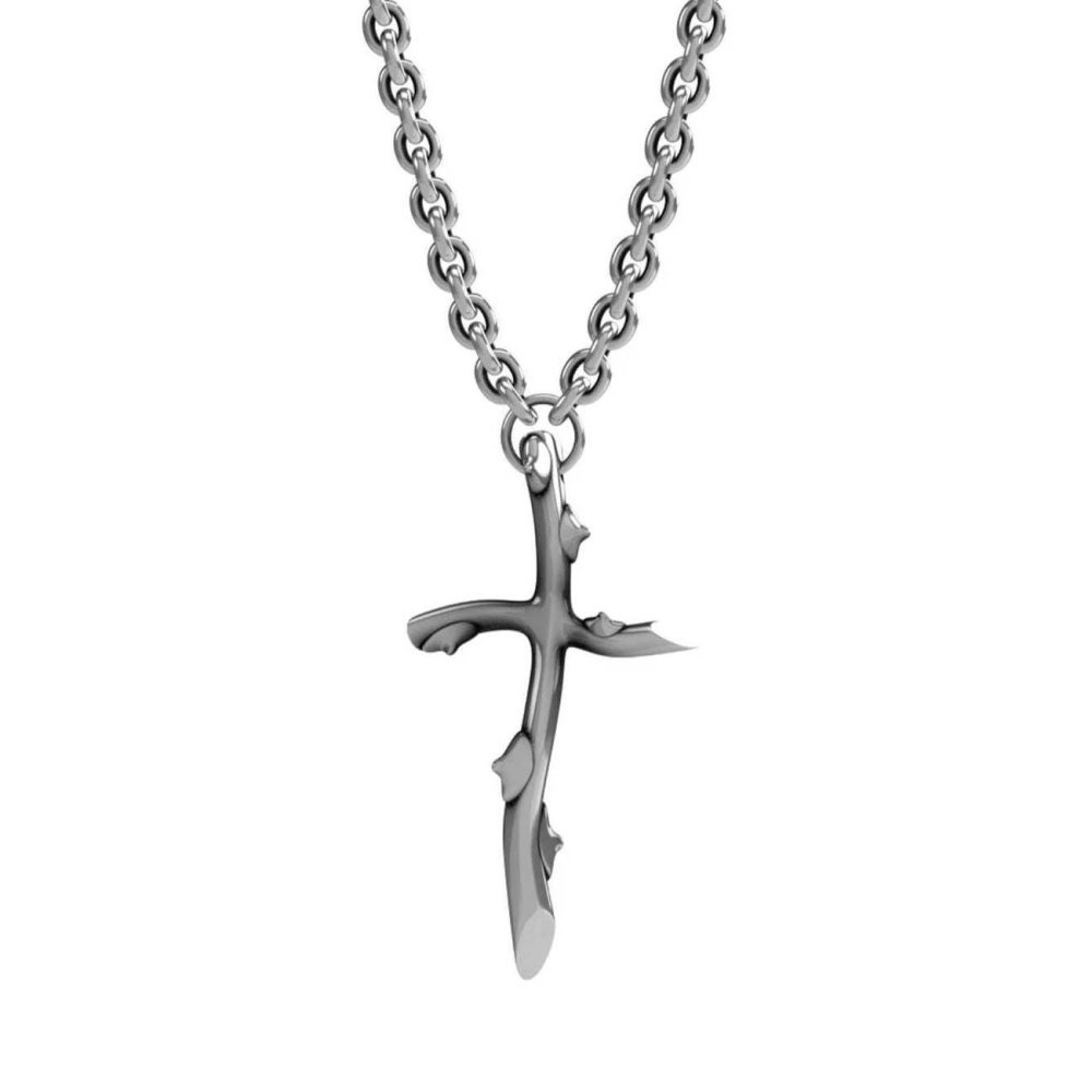 John Richmond - Collana Croce - Bronzo Argentato John Richmond - Collana Croce - Bronzo Argentato