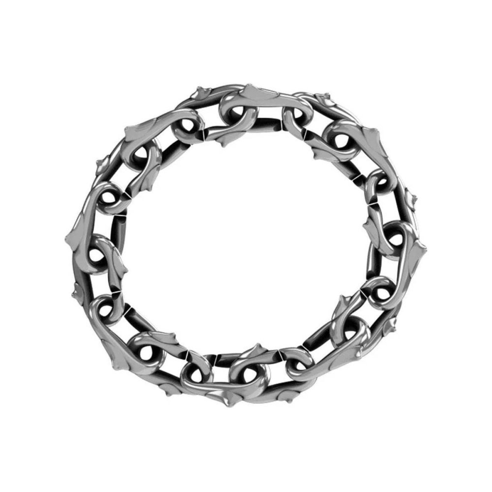 John Richmond - Bracciale Spine - Bronzo Argentato