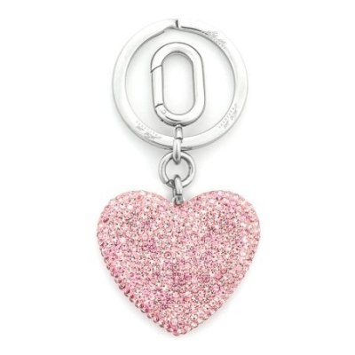 4Us Cesare Paciotti - Portachiavi Cuore - Zirconi Rosa