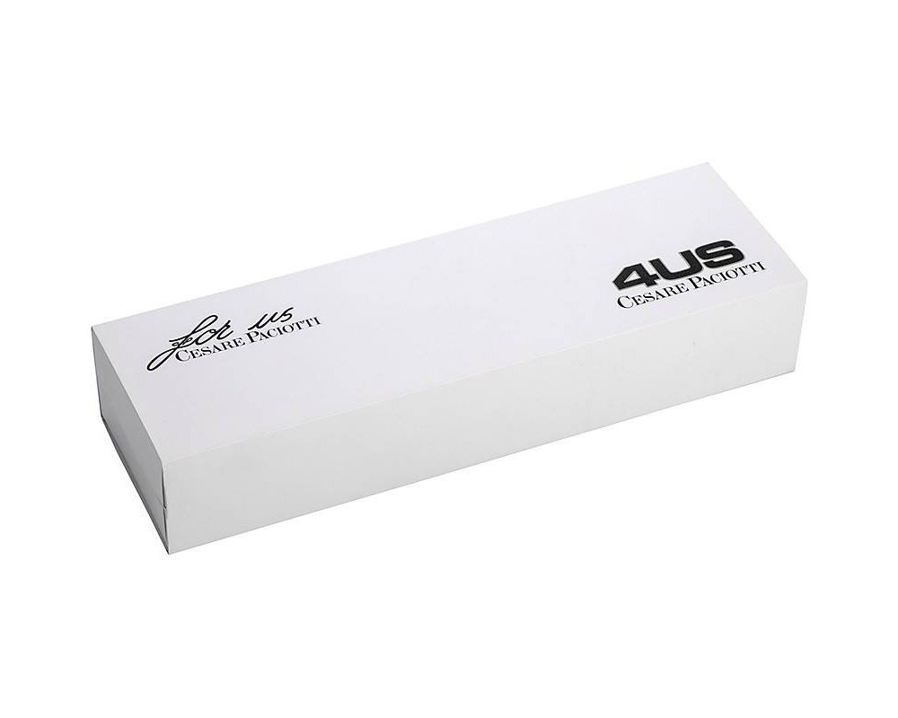 4Us Cesare Paciotti - Portachiavi Uomo - Acciaio - Smalto Nero