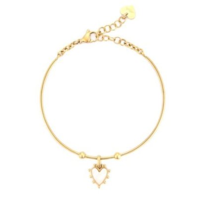 4Us Cesare Paciotti - Bracciale Semirigido - Acciaio Dorato