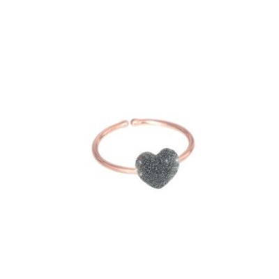 Maman Et Sophie - Anello Cuore Bombato - Oro Rosa